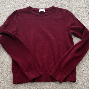 Sunday Best Aritzia Deep Red Crew Neck Sweater S